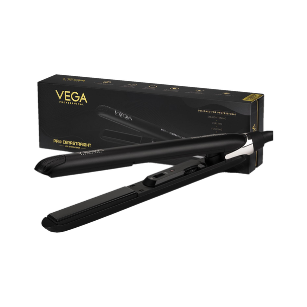 Vega Professional Pro Cera Straight Hair Straightener with Tourmaline Ceramic Plates, (VPVHS-09) VPVHS-09 Hair Straightener