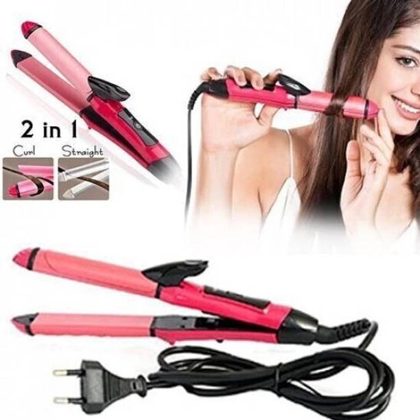 Totthar Curler Machine For Women | Curl & Straight Iron 0385-2 in 1 Hair Straightener