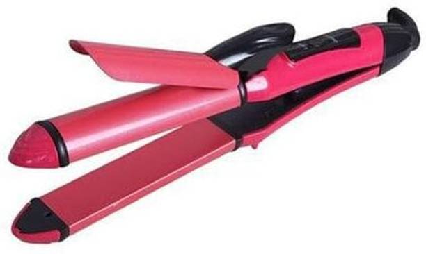 Budjet Bazar 2 in 1 Hair Straightener and Curler with Ceramic Coating for Women STRAIGHTNER_CURLER_0001 Hair Straightener