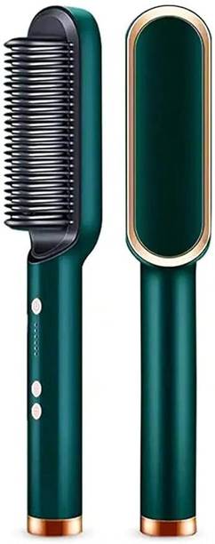 PILUENTERPRISE GREEN Hair Straightening Comb GREEN Hair Straightening Comb Hair Straightener Brush