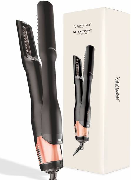 MakeMeeBold Wet to Straight Air Brush | Smart Airflow |Teeth, Ceramic Plates & 3 Air Speeds Hair Straightener