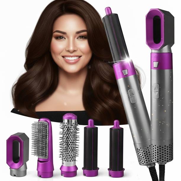 Dizosonic 5 in 1 Hot Air Hair Styler Brush with Detachable Heads for Curling, Straightening & Drying Hair Straightener
