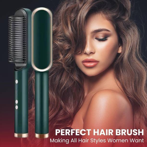 TUNEBUDDY Professional Straightening Comb Brush Ceramic Coated Teeth Smooth U70 Smooth Style H909B Electric Hair Straightener Comb Ceramic Heating Plate K76 Hair Straightener Brush