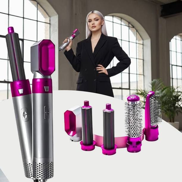 Techelite All-in-One 5-in-1 Hot Air Dryer Brush Straighten, Curl & Add Volume with Quick Heating Air Brush for Beauty Hair Styler