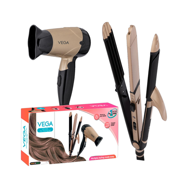 VEGA Dryer and Straightener Combo for Women : 3 in 1 VGGP-10 Hair Styler