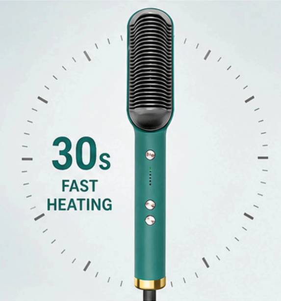 TUNEBUDDY Professional Straightening Comb Brush Ceramic Coated Teeth Smooth U311 Smooth Style H909B Electric Hair Straightener Comb Ceramic Heating Plate K317 Hair Straightener Brush