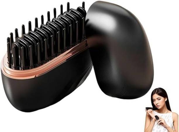 SHOPOGENIX Hair Straightener Curler Brush, Innovative Compact Straightening Comb Hair Straightener Brush Hair Straightener Brush