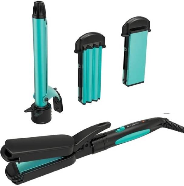 HAVELLS Havells HC4043 3-in-1 Hair Styler Kit | Ceramic Straightener Crimper Curler Blue HC4043 3-in-1 Hair Styler Kit | Ceramic Straightener Crimper Curler Blue Hair Straightener