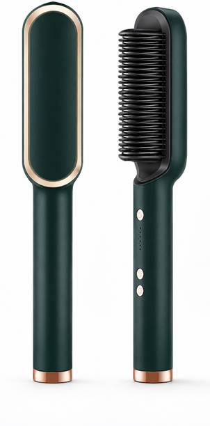 Mintfox Portable Electric Hair Straightening Brush for Women | USB Rechargeable Hair Comb Straightness Hair Straightener