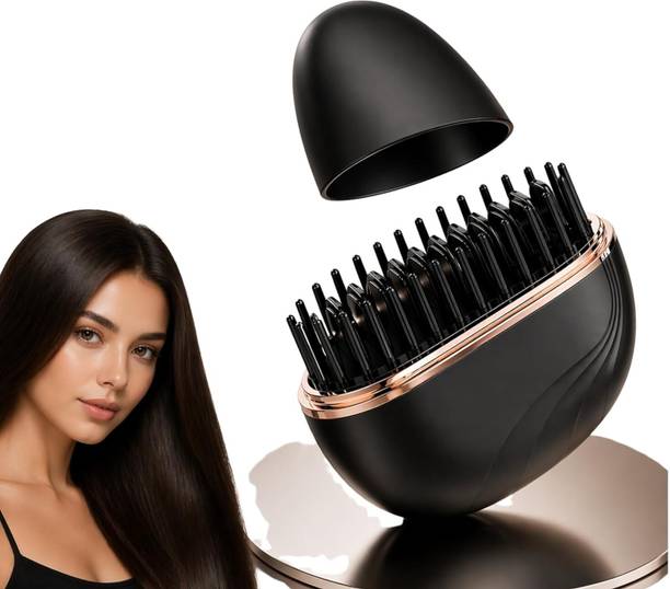 Sanzara Cordless Ceramic Fast-Heat Styling Brush for Women, Rechargeable Portable Mini Wireless Hair Straightening Comb Hair Straightener