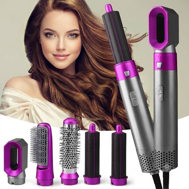 SmartTech Traders 5 in 1 Professional Hair Styler for Women Hair Straightener, Curler, Volumizer & Blow Dryer with 5 Styling Attachments Hair Straightener