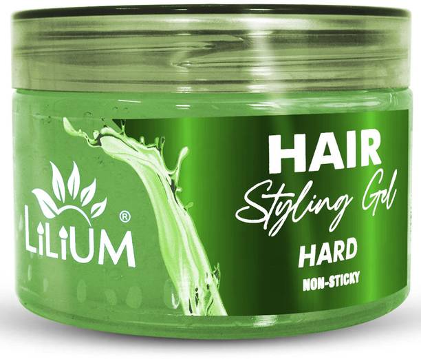LILIUM Hair Styling Gel Hard | Non-Sticky, Strong Hold & Stylish Glossy Finish Hair Wax