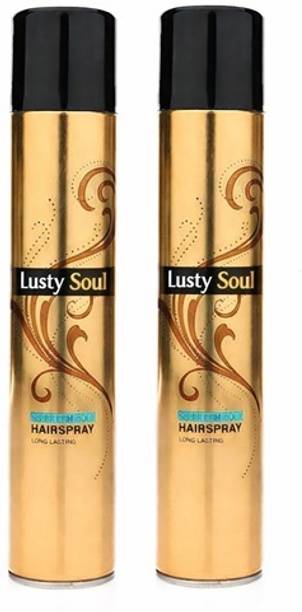 Lusty soul Super Hold Hair Spray For All Hair Types Natural Finish and Strong Hold,400 Each Hair Spray