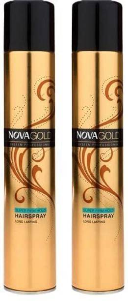 ROODILES Super Hold Hair Spray For All Hair Types Natural Finish and Strong Hold SET OF 2 Hair Spray