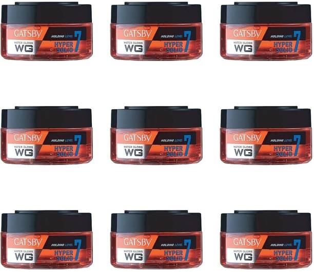GATSBY Japan Water Gloss - Hyper Solid,(Set of 9) Hair Gel