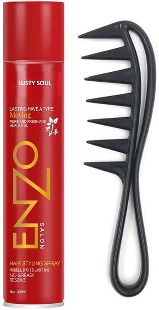 Lusty soul Hair Spray Shine Bond Quick Fix Hair Setter Hair Spray with Shampoo Comb Hair Spray