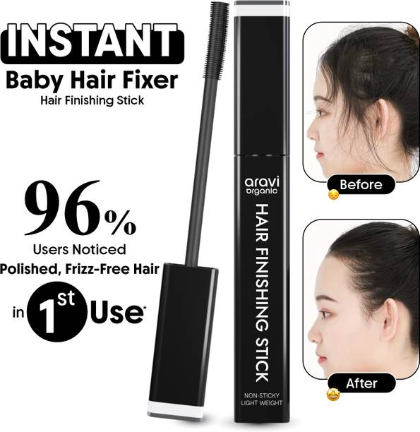 Aravi Organic Hair Finishing Stick - Flyaway Frizz Control For Smooth,Shiny & Non-Greasy Look Hair Gel