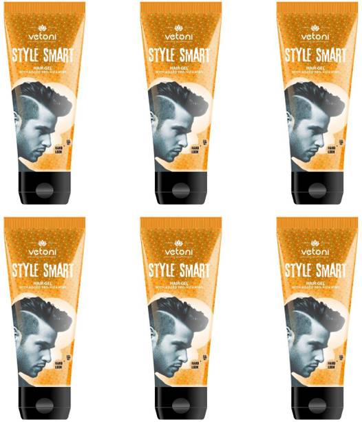 VETONI Men Orange Style Smart Pack of 6 Hair Gel