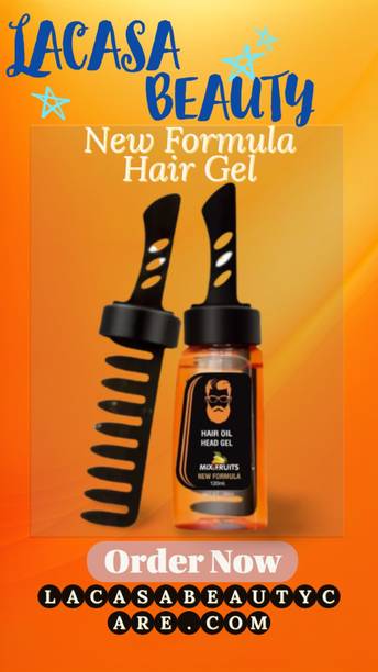 LACASA BEAUTY CARE Hair Gel Wax with Styling Comb Inside Hair Gel Hair Gel