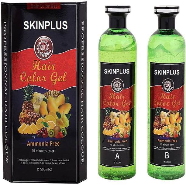 lovanity SKINPLUS Fruit Vinegar Black Gel Color Professions Hair Colour, 500mlx2 Hair Gel