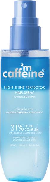 mCaffeine 5-in-1 Anti-Frizz Perfume Hair Spray| Instant Shine & Floral Fragrance Hair Spray