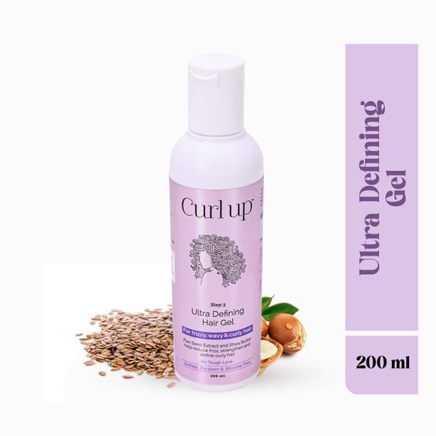 CURL UP Ultra Defining Hair Gel | Strong Hold Flaxseed Hair Gel for Curly hair Hair Gel