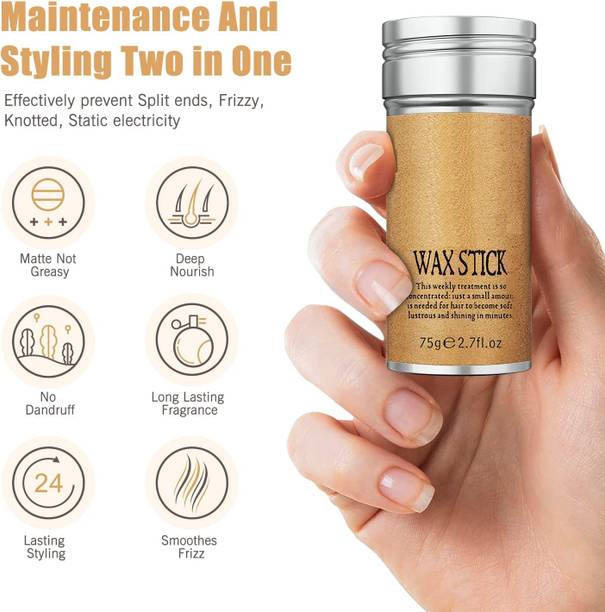 Jiwoo Hair Wax Stick for Hair Styling Wax Stick Non-greasy Hair Gel