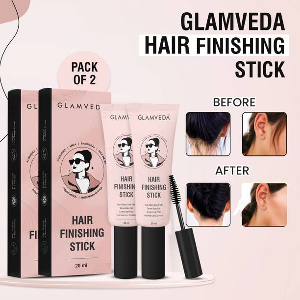 GLAMVEDA Hair Finishing Stick - Frizz Control Pack of 2 Hair Gel