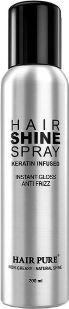 Hair Pure Hair Shine Spray | Long Lasting Styling | Smooth, Shiny & Non-Sticky Hold Hair Spray