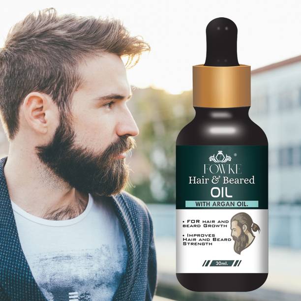 Fowke Men Beard Growth Oil - Provides Reflective Shine To Hair Growth, Moustache Gel Hair Gel