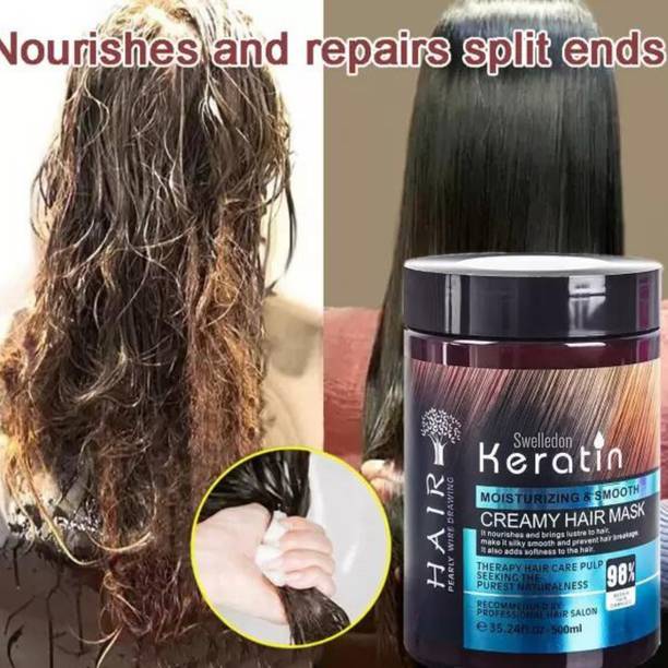 SWELLEDON Professional Keratin Moisturizing and Smooth Hair Mask Cream (800 ml) Hair Cream