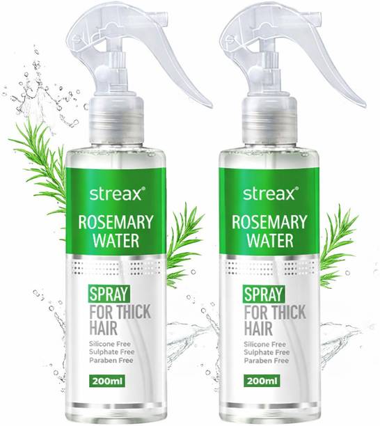 Streax Rosemary Water Spray for Hair Growth - 200ml (Pack of 2) Hair Spray