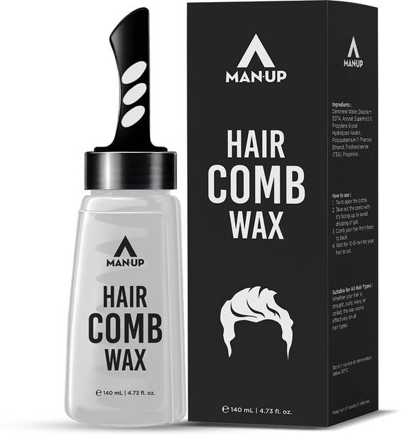 Man-Up Hair Comb Wax | 2-in-1 Men Hair Styling Gel with Comb | Long Lasting – 140ml Hair Gel