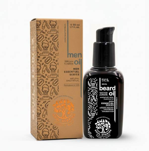 Soul Stories Beard Growth Oil for Men-50ml | Promotes Thicker, Healthier Beard Growth Hair Oil