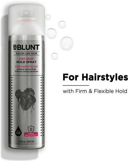 BBlunt Hot Shot Hold Spray for Instant & Firm Hold - 300 ml Hair Spray