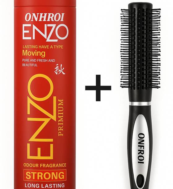 Onfroi ENZO Premium Strong Hold Hair Spray with Styling Brush | 420ml Hair Spray