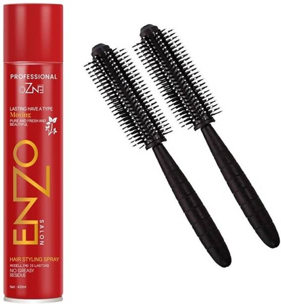 Lusty soul Hair Spray For Strong Hold With 2Pcs Hair Round comb For Adding Curls Hair Spray
