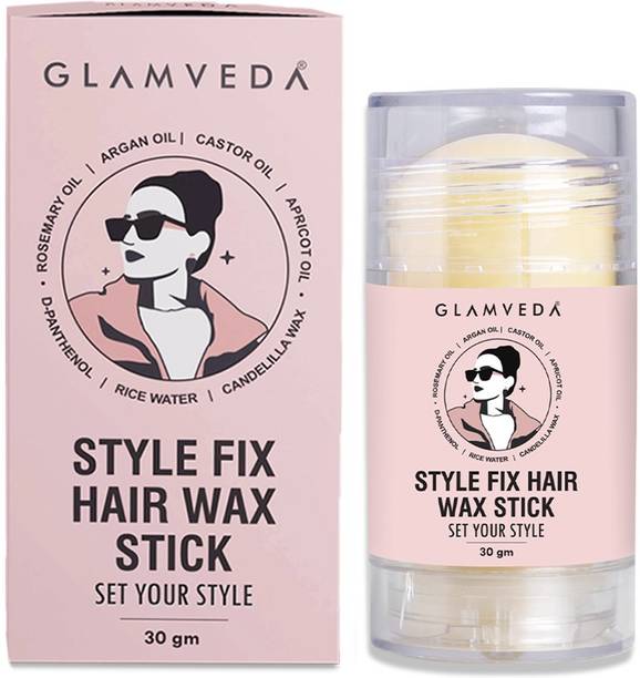 ग्लैमवेदा Hair Wax Stick| Control Frizz, Flyaways & Baby Hair | Non-Sticky |All Hair types बालों का वैक्स