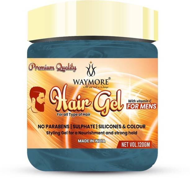 WAYMORE Hair gel 120 gm with vitamin c, styling gel for nourishment & strong hold Hair Gel