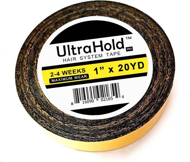 TRESS Wig Black Tape Cotton Double Sided Tape, Waterproof Hair Patch Tape 20 Yard Hair Accessory Set