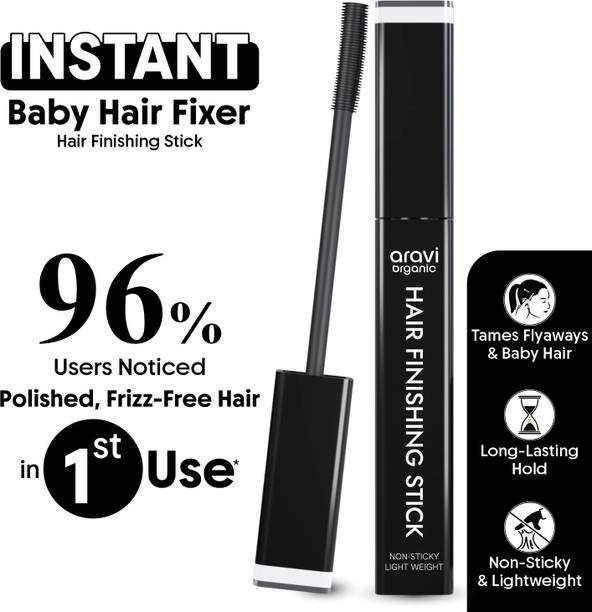 Aravi Organic Hair Finishing Stick - Flyaway Frizz Control For Smooth,Shiny & Non-Greasy Look Hair Gel
