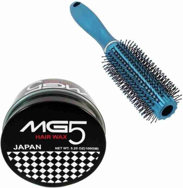 De_Huda mg 5 hair wax with roller round comb for hair styling Hair Wax Hair Gel