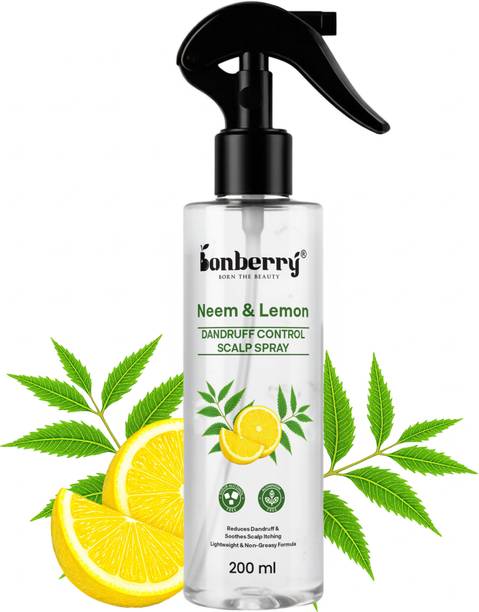Bonberry Dandruff Control Scalp Spray for Dandruff&Flake Reduction,Neem &Lemon Hair Spray Hair Spray