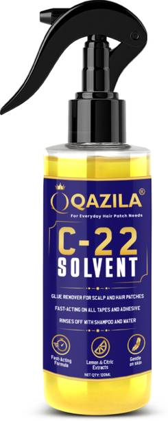 Qazila C-22 Solvent| Glue Remover for Hair Patch| Fast-Acting| Skin-Safe| 120 ml Hair Accessory Set