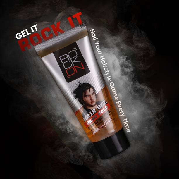 ROCK ON Hair Styling Gel For Strong Hold (Pack of 1) Hair Gel