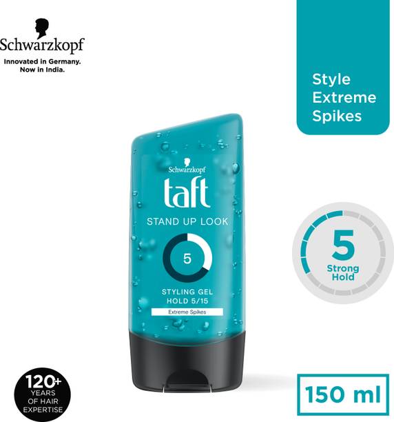 Schwarzkopf TAFT Stand Up Look Hair Gel Hold 5, For Extreme Spikes, Apply On Wet or Dry Hair Hair Gel