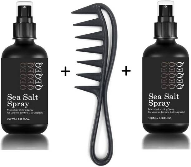 QEQEQ Sea Salt Spray Pack of 2 Volume, Texture, Heat Protectant,Hold Hair Spray(200ml) Hair Spray