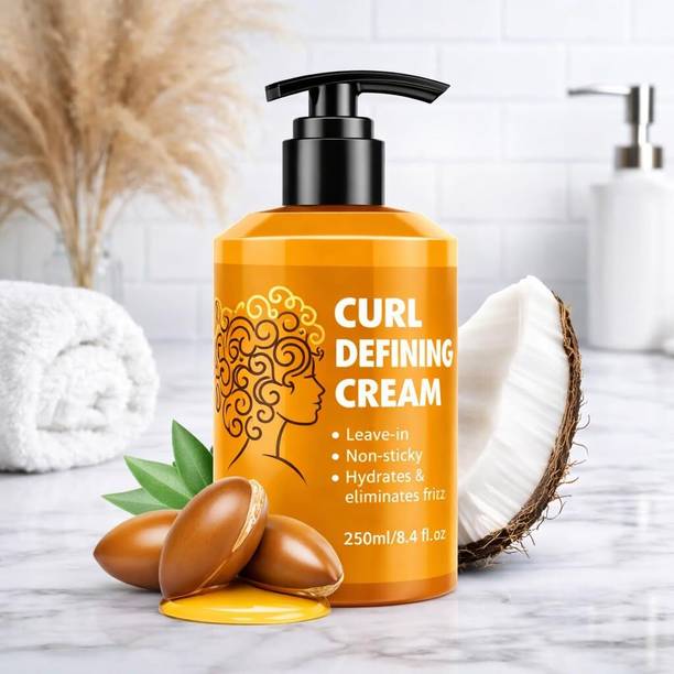 FLIXY Curl Defining Cream for Curly & Wavy Hair – Leave-In Styling Cream Hair Cream
