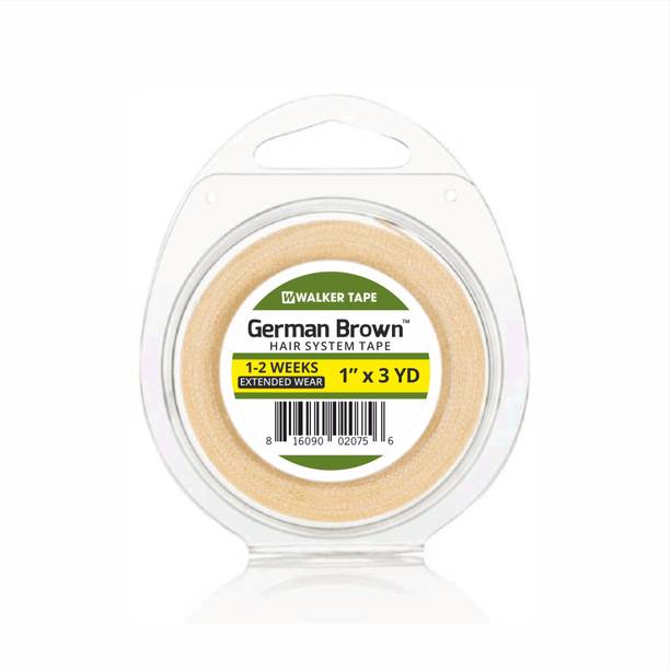 WALKER TAPE German Brown Hair System Wig Tape, Strong Hold, 1" X 3 Yards Hair System Tape