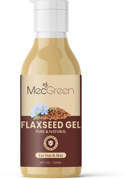 MECGREEN flexseed Gel for Hair & Skin | Promotes Hair Growth for solf Long Hair (300 ml) Hair Gel